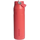 Stanley IceFlow Aerolight Flip Straw 2.0 Pipetli Su Şişesi, Mercan (Hot Coral), 1.06 Litre