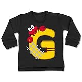 Anfangsbuchstaben Baby - G Schifffahrt - 18-24 Monate - Schwarz - BZ31 - Baby Pullover