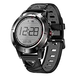 WSWJJXB Smart Armband Uhr Blutdruck Positionierung Überwachung Outdoor Sports Wasserdichte Armbanduhr (Farbe : Gray)
