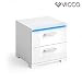 Produktbild Vicco Nachtschrank PICOT weiß hochglanz 2er Set LED Nachttisch Kommode Schrank Schlafzimmer Schublade