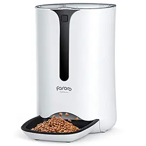 Faroro 7L Automatic Cat Feeder, Dog and Cat Food Dispenser with Programmable Timer, Portion Control and Distribution Alarms for 4 Meals Per Day