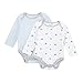 J By Jasper Conran Kids Pack Of Two Babies Pale Blue Train Body Suits 0-3 Months