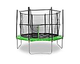 Jumpspirit 10 ft (305 cm) Premium Gartentrampolin mit Sicherheitsnetz, Leiter, Trampolin Spiel