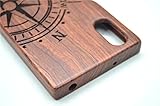 Sony Xperia XZ Holzhülle, PhantomSky[Luxus-Serie] Natürliche Handgemachte Bambus / Holz Schutzhülle für Ihr Smartphone - Rosenholz Kompass - 
