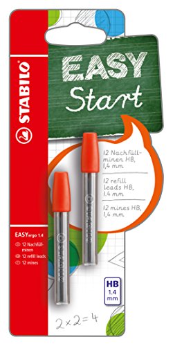 Stabilo EASYergo Minen zum Nachfüllen (Härtegrad HB, 1.4 Nachfüllminen) 12er Pack