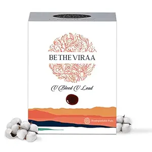 Betheviraa 100% Organic Cotton Ultra Soft & Light, Rash-free Biodegradable Pads| Dye & Paraben Free| For Normal - Sensitive Skin | Pack of 1- (6 XL +6L) (With Disposable Bag)