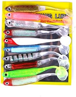 Fishing Lure Bait 10pcs Kit Mixed Plastic Soft Lures Saltwater Freshwater Fishing Baits