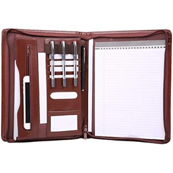 Portadocumenti A4 In Pelle Con Portapenne - Cartellina Multifunzione Per Ufficio E Conferenze - Foto 5
