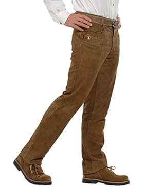 Herren Almsach Lange Lederhose hellbraun 'Vincent', rehbraun,