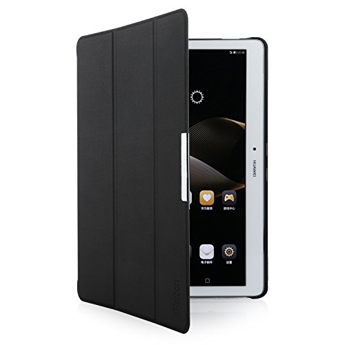 iHarbort® Huawei MediaPad M2 10.0 Hülle – Ultra Slim Leder Tasche Hülle Etui Schutzhülle Für Huawei MediaPad M2 10.0 Zoll Case Cover Holder, Mit Sleep / Wake-Up-Funktion,(Huawei MediaPad M2 10.0, Schwarz) - 4