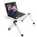 Produktbild Portable Folding Laptop Desk - Home Office Desk - Beste Geschenk-Freund - Männer/Frauen / Student Mit Lüfter - Für 17"Laptop - Schwarz,White