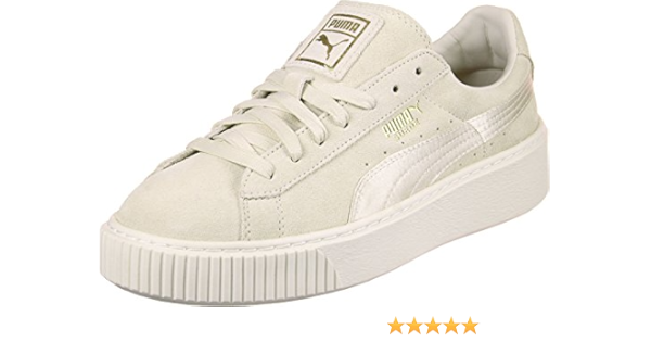puma suede platform bianche