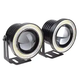 Auto Oprema High Power Led Fog Light Projector Cob with Angel Eye Ring for Cars (Set of 2)