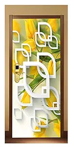 Decor Production PVC Vinyl Self Adhesive Door Wall Sticker (pt12, 76cm x 200 cm),Design ,76cm x 200cm