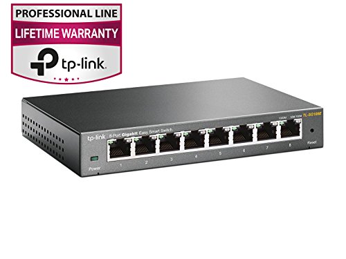 TP-Link TL-SG108E 8-Port Gigabit Easy Smart Switch (Black)