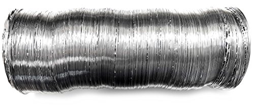 Alu-Flexschlauch 10m DN 100 125 150 160 180 200 mm + 2 Edelstahl Schlauchschellen, Alu-Flexrohr Lüftungsschlauch Aluminium (DN 125) - 3