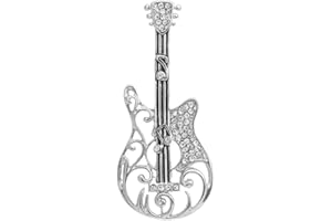 IMINI Gitara stras broszki przypinki spersonalizowana hip-hopowa kryształowa broszka na imprezę bankiet dla kobiet mężczyzn moda delikatne przypinki do klapy garnitur koszula ceremonia ubrania akcesoria