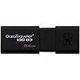 Kingston DataTraveler 100 G3-DT100G3/64GB USB 3.0, PenDrive, 64 GB, 1 Pezzo, Nero