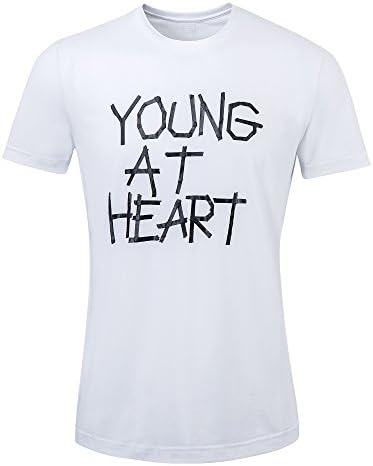 AUSERO Men's Monogramm T-Shirt Short Sleeve Street Wear Hipster Crew Neck Tee, UK 46