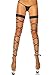 Produktbild Krautwear® Damen Overknees Elastische Halterlose Wickel Strümpfe Wrap Set Mit String Geöffnet Karneval Fasching Cosplay Strip