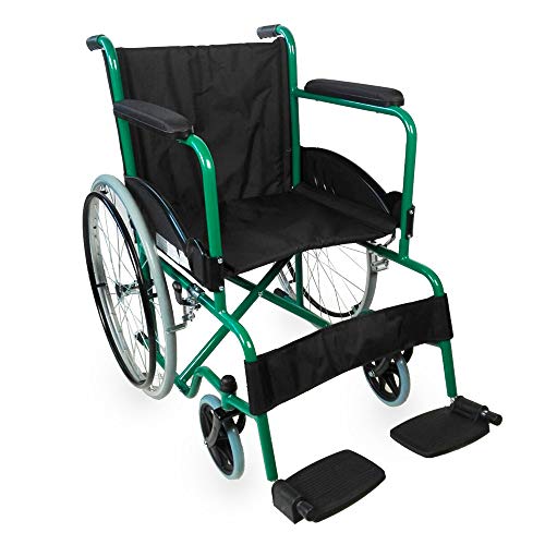 Mobiclinic Fauteuil roulant pliable manuel Largeur assise 46 cm Vert