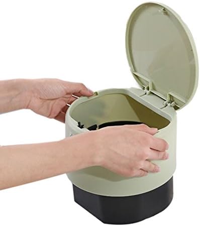 eTACH Fashion Creative Pink Plastic Trash Bin Table Office Desk Mini Dustbin Trash Can (Green)