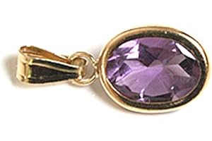 Peninsula Jewellery 9ct Gold Amethyst Oval Pendant without chain