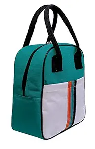 Aafeen Insulated Tiffin/Lunch Bag for Office Women and Men- Tote Handbag with Zip-Kids-Ecofriendly, Reusable & Washable (Sea Green)
