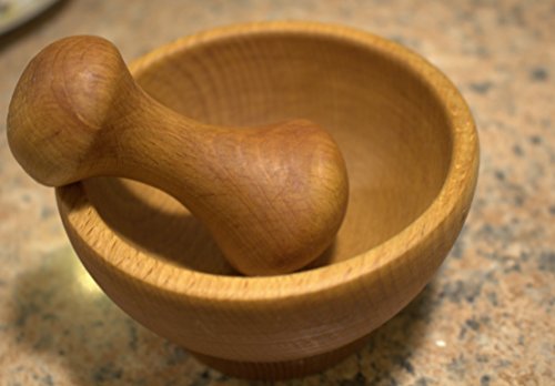 Mörser Aus Holz mit Stößel - 6