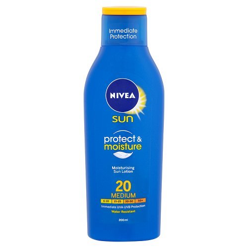 Nivea Sun Protect and Moisture Moisturising Sun Lotion Medium SPF 20 - 200 ml