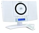 Wandhalterung (integriert) Denver MC-5220 Musik-Center mit LCD-Display, Weiß
