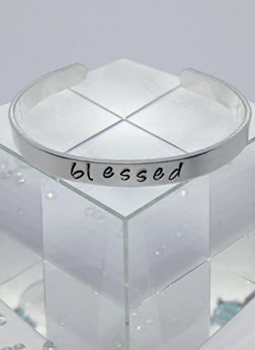 Bangle • BLESSED • word bangle • sentiment jewellery • adjustable • cuff • slim bangle • solid • non tarnish • gift for her