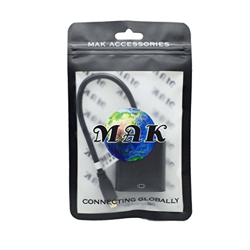 MAK POWER Micro HDMI Stecker auf VGA Buchse Video Converter Cable Adapter – Schwarz (MICRO HDMI ZU VGA) - 5