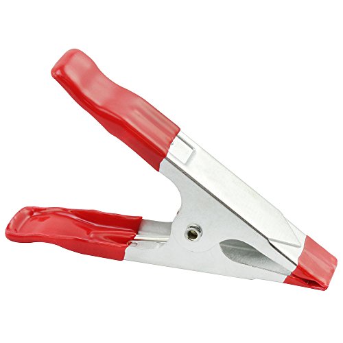 COM-FOUR® 8x Feder-Klemmzwingen, Leimzwingen aus Metall mit Gummibeschichtung für den universellen Einsatz im Haushalt und Werkstatt, 10×1,5cm - 2