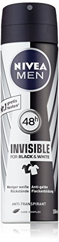 NIVEA Men, 6er Pack Deo-Spray für Männer, Anti-Transpirant-Schutz, Keine Flecken, 6 x 150 ml, Invisible for Black and White - 2
