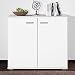 Produktbild Sideboard mit 2 Türen Weiß Highboard Kommode Standschrank Mehrzweckschrank Schrank Anrichte Beistellkommode Typ 80