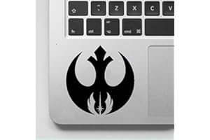 Richstar17 Autocollant en Vinyle pour Ordinateur Portable Motif Jedi Order Rebel Alliance Star Wars Width 4'' Noir