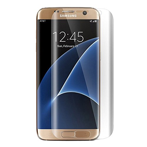 wortek TPU Schutzfolie 1 Stück für Samsung Galaxy S7 Edge - Folie deckt gesamte Front & Edges ab (vorgebogen & gehärtet) - Neues Modell