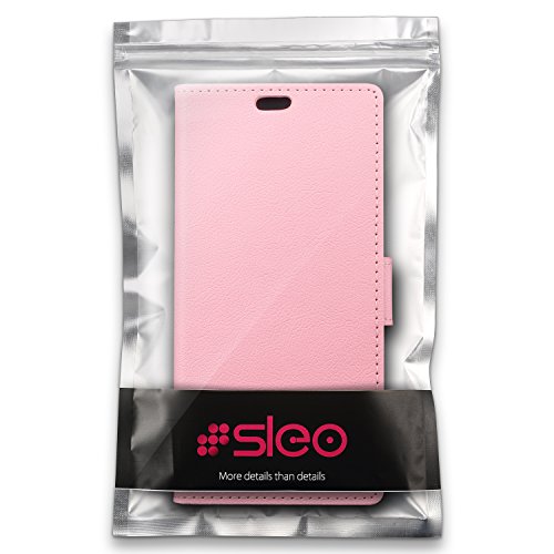 SLEO Funda BQ Aquaris X BQ Aquaris X Pro  Cartera Carcasa Piel PU Suave Flip Folio Caja Super Delgado  Estilo Libro Soporte Plegable y Cierre Magn  tico  para BQ Aquaris X BQ Aquaris X Pro - Rosa