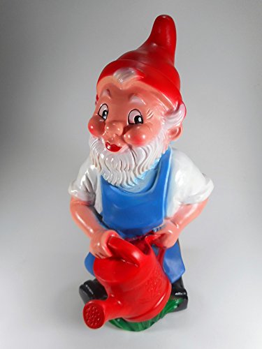 Gartenzwerg Gießkanne 28 cm Zwerg Germany Garten bruchfest PVC Deko GOM 90302