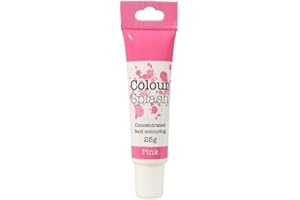 COLOUR SPLASH Food Colouring Gel Tube, Edible Ingredients, Highly Concentrated Gels, Easy to Use Squeezy Tubes, Transform Plain Cakes Into Bright, Eye-Catching Creations - Pink 25g