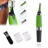 Wazdorf Cordless Touches Nose Trimmer All In One Personal Trimmer,Hair Trimmer Cordless Great For Travel, Nose Hair Trimmer With Built In Led Light nose trimmer for mens (Green)