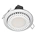 Produktbild ledscom.de LED Einbaustrahler Zobe flach GX53 chrom matt rund 11,5W=62W 830lm warm-weiß 107mm Ø Lochkreis 90mm Ø