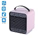 Produktbild lesgos Air Conditioning Fan, USB Personal Air Conditioner Small Cooling Humidifier Fan mit Portable Handle, 3 Geschwindigkeiten und LED-Licht für Office Home Outdoor