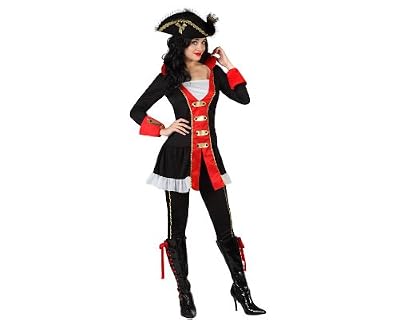 Atosa - 22917 - Costume - Déguisement De Capitaine Pirate Femme - Adulte - Taille 3