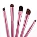 ACEVIVI 5 pcs Synthetic Hair Eye Makeup Tools Professional Eyeshadow Brush Makeup Kit with Rose Tube Case
