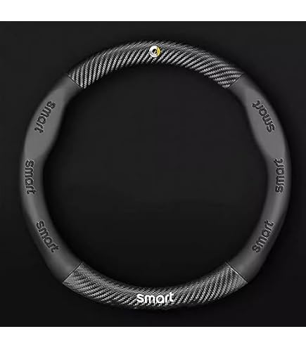 Coprivolante Antiscivolo In Pelle Per Smart 451 450 Fortwo – Diametro 37-38 Cm, Traspirante E Resistente