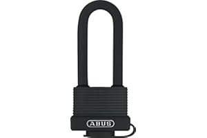 ABUS Candado de latón 70/45HB63 con arco alto - resistente a la intemperie - cuerpo del candado de latón - revestimiento de plástico resistente a los golpes - nivel de seguridad 5