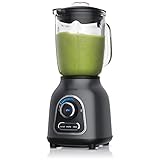 3 Modo de programa (función de hielo, suavidad, pulso) + 30x niveles de potencia con función de arranque/parada: El nivel de velocidad para picar verduras, frutas o hielo, por ejemplo, se puede ajustar manualmente con 30x niveles de potencia. También puede cancelar el proceso de mezcla en cualquier momento.