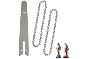 PZJFH Catena Motosega Da 2 Pezzi, Catena Da 6 Pollici Con 1 Piastra Guida, Catena Per Motosega In Titanio Con 28 Maglie Motore, Adatta Per La Lavorazione Del Legno, Giardinaggio